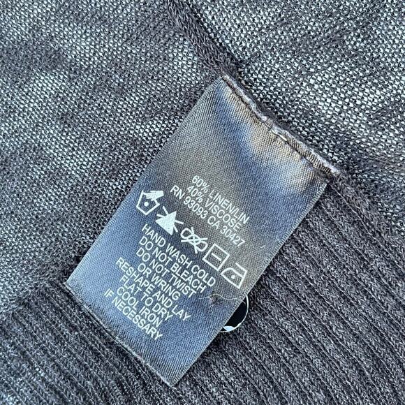 Minimalist Whimsigoth Enchantress NIC+ZOE Asymmetrical Sheer Linen Cardigan XL - Picture 6 of 11